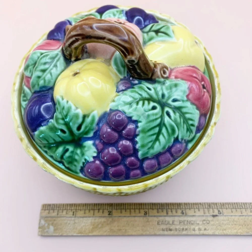 Vintage Erphila Art Pottery Fruit Basket